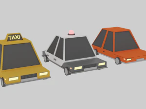 3 modelcar low-poly game ready low-poly 3D Model