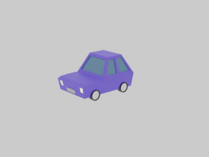 permainan poli rendah kota kartun gaya piksel siap poli rendah Model 3D