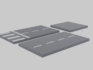 pixel style cartoon city low-poly game ready low-poly 3D 모델