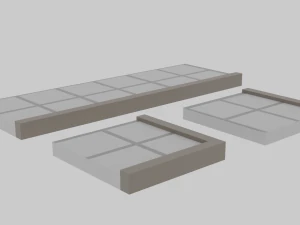 permainan poli rendah kota kartun gaya piksel siap poli rendah Model 3D
