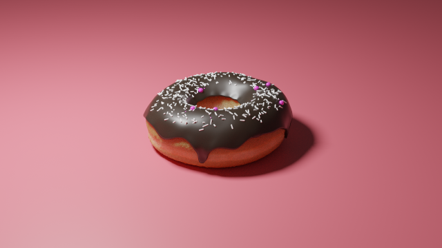 donut 3D Model .c4d .max .obj .3ds .fbx .stl .blend 