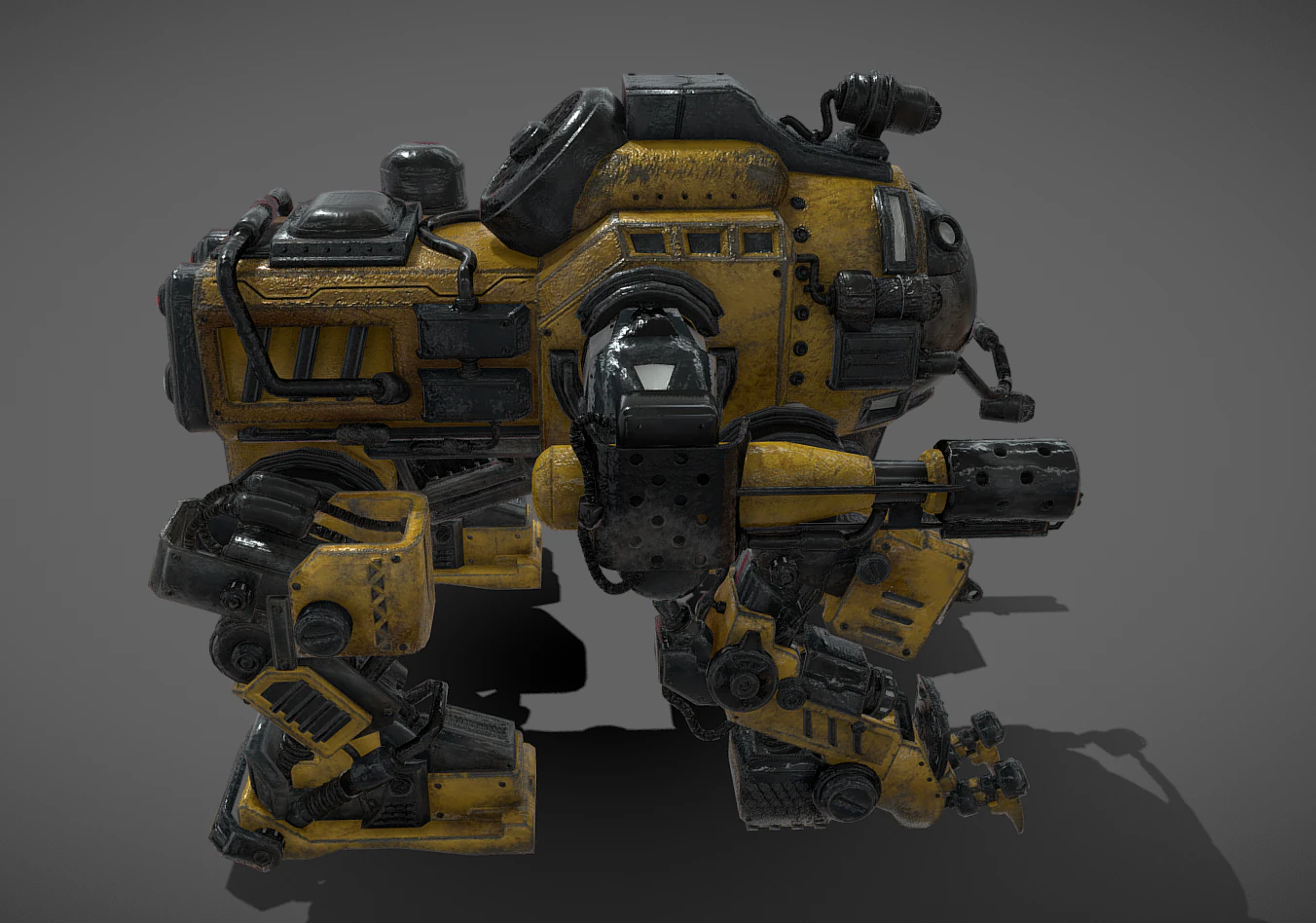sifi robo 3D Model .c4d .max .obj .3ds .fbx .stl .blend 