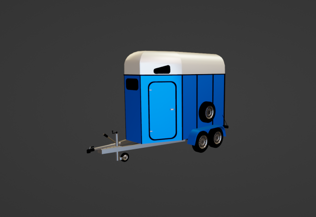 Horsebox - Horse Trailer 3D Model .c4d .max .obj .3ds .fbx .stl .blend 