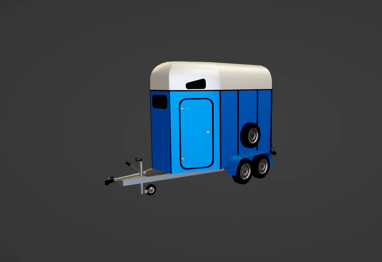 Horsebox - Horse Trailer 3D Model .c4d .max .obj .3ds .fbx .stl .blend 