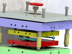 Injection mold of a baskets handle 3D Print Model