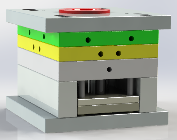Multy cavities injection mold of small pieces used in chairs 3D Print Model .c4d .max .obj .3ds .fbx .stl .blend