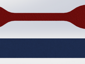 2 cavities of astm dog-bone and rectangle 3Dプリントモデル