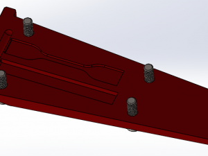 2 cavities of astm dog-bone and rectangle 3Dプリントモデル