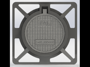 Iron manhole cover and base sewer Modelo de impresión 3D