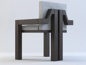 moderner Stuhl 01 3D Modell