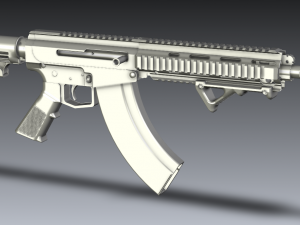 akar rifle 3D Model