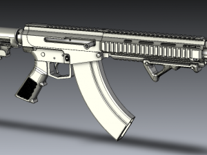 akar rifle 3D Model