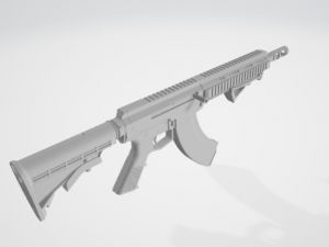 akar rifle 3D Model