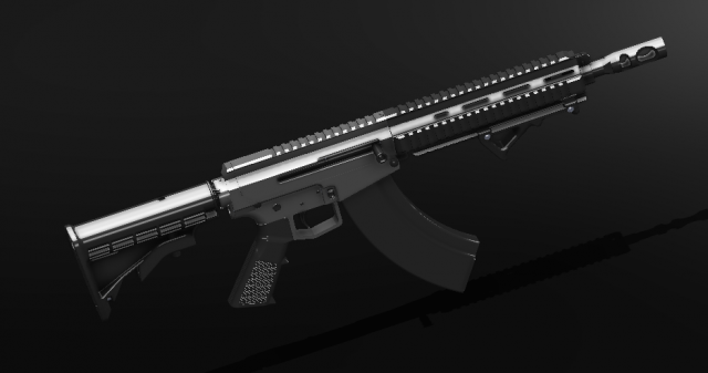 akar rifle 3D Model .c4d .max .obj .3ds .fbx .stl .blend 