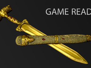 golden dagger 3D Model