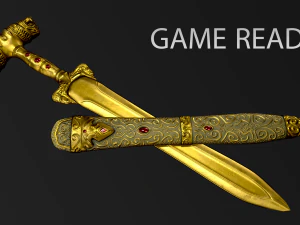 황금 단검 3D 모델