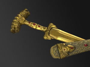 golden dagger 3D Модель