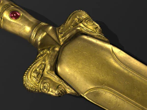 golden dagger 3D Model