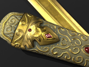 golden dagger 3D Модель
