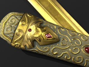 golden dagger 3D Model