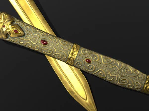 golden dagger 3D Model