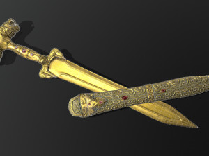 golden dagger 3D Модель