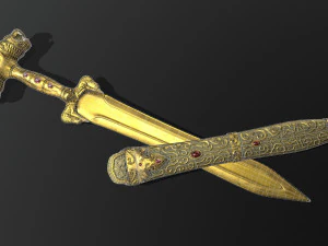 golden dagger 3D Model