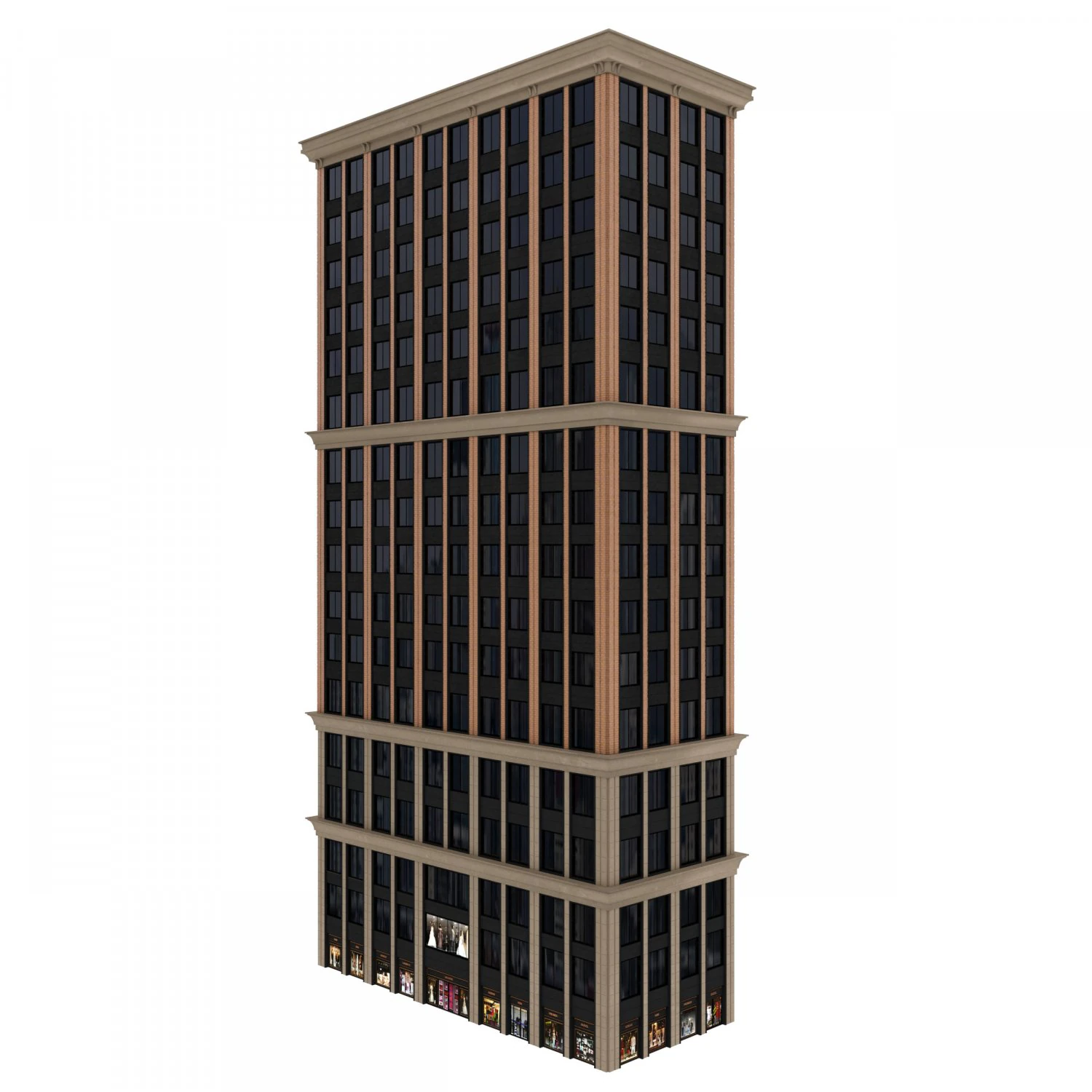 residential building 3D Model .c4d .max .obj .3ds .fbx .stl .blend 