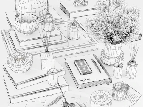 Deko-Set 01 3D Modell