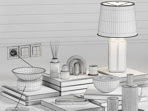 Decorative Set 02 3D Model