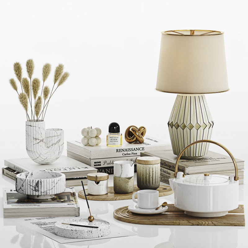Decorative Set 03 3Dモデル .c4d .max .obj .3ds .fbx .stl .blend 