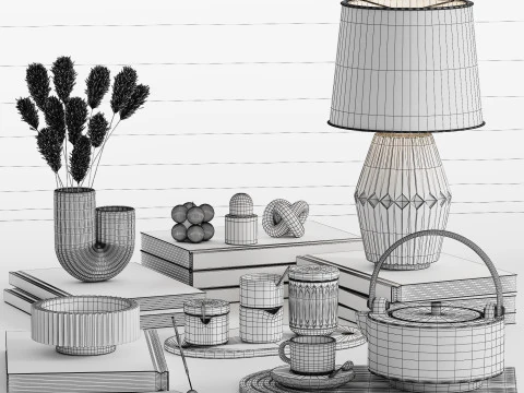 Conjunto Decorativo 03 Modelo 3D