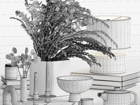 Decoratieset 010 3D Model