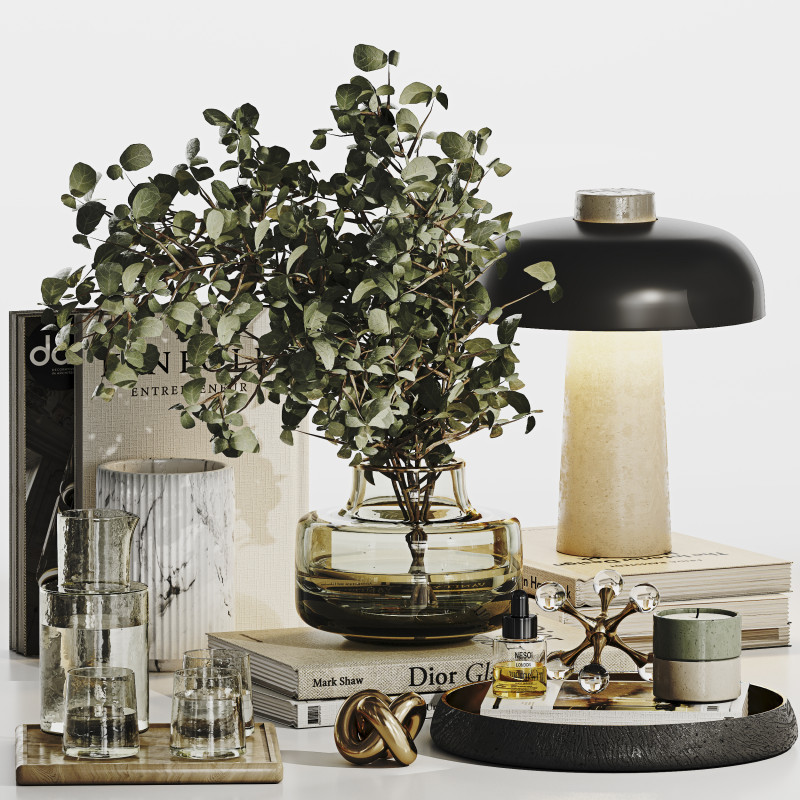 Decorative Set 012 Model 3D .c4d .max .obj .3ds .fbx .stl .blend 