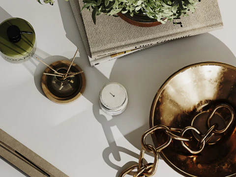 Ensemble d&eacute;coratif 013 Modèle 3D