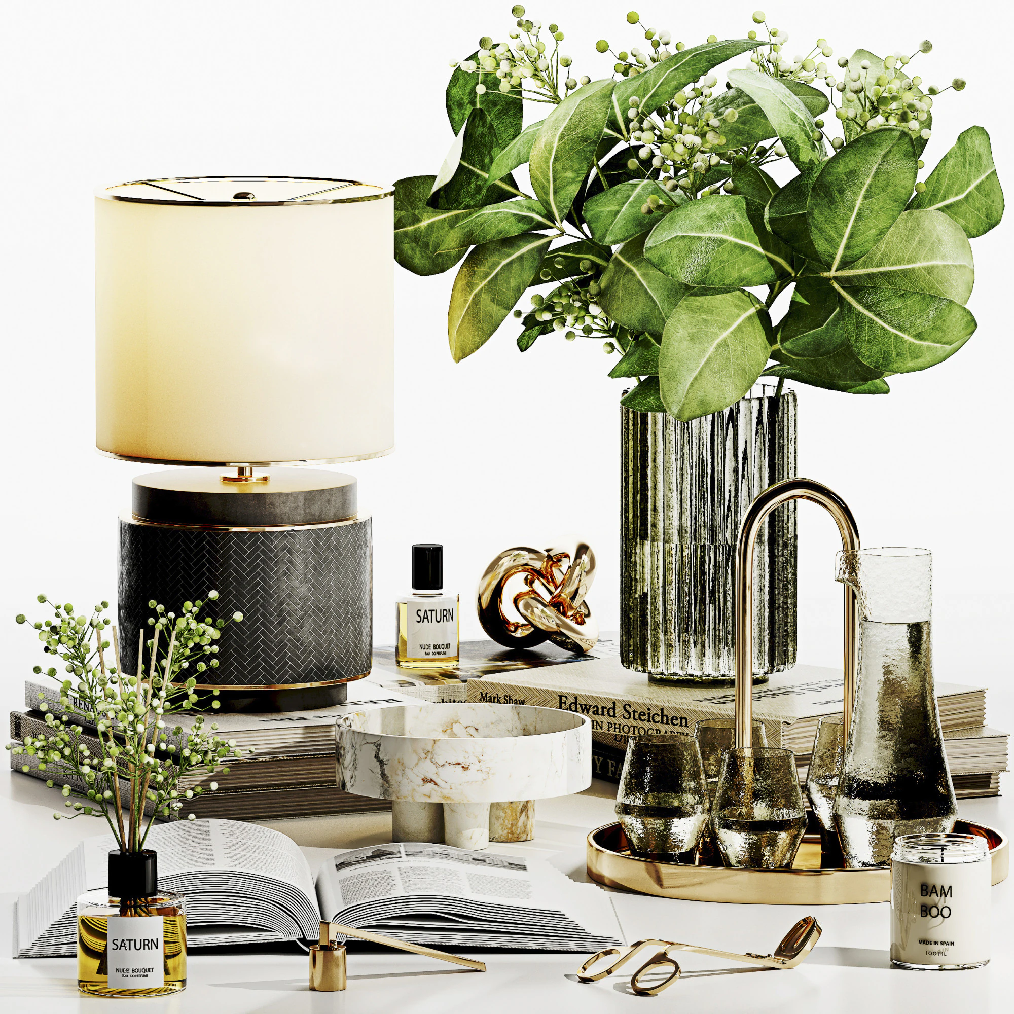 Декоративний набір 018 3D Модель .c4d .max .obj .3ds .fbx .stl .blend 