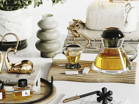 Dekoratif Set 020 3D Model