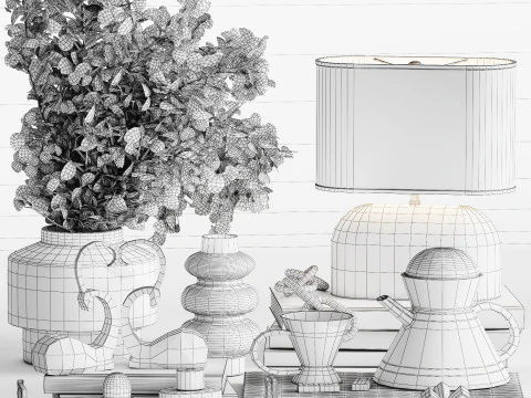 Dekoratif Set 020 3D Model