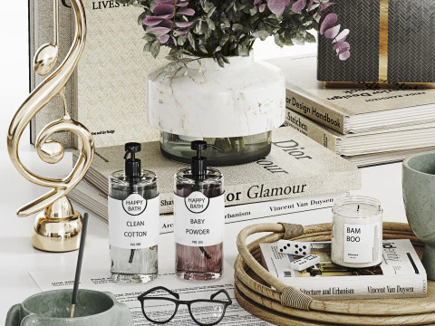 Conjunto Decorativo 022 Modelo 3D