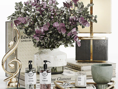 Conjunto Decorativo 022 Modelo 3D