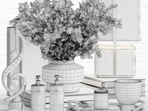 Conjunto Decorativo 022 Modelo 3D