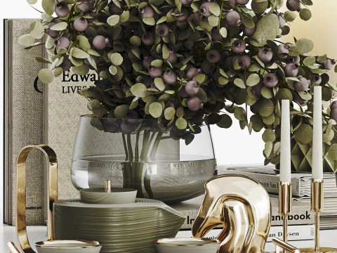 Conjunto Decorativo 023 Modelo 3D