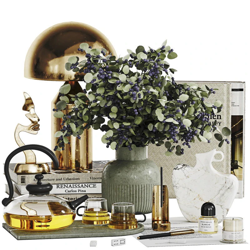 Ensemble d&eacute;coratif 024 Modèle 3D .c4d .max .obj .3ds .fbx .stl .blend 