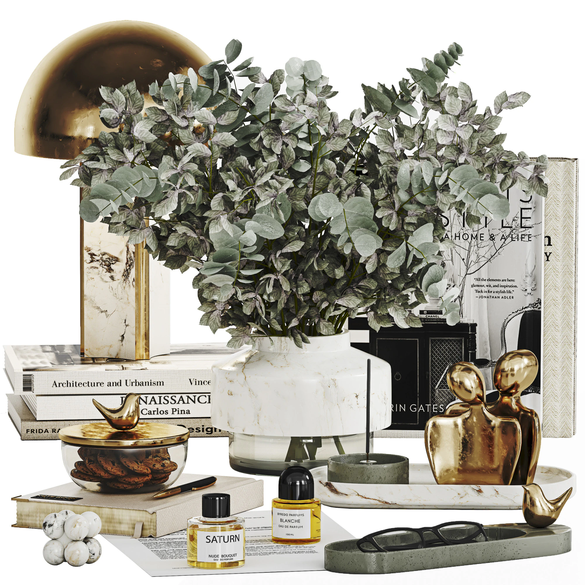 Декоративний набір 026 3D Модель .c4d .max .obj .3ds .fbx .stl .blend 