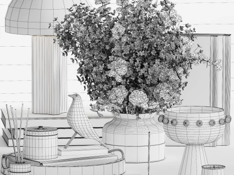 Conjunto Decorativo 027 Modelo 3D