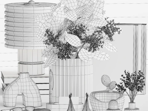 Conjunto Decorativo 028 Modelo 3D