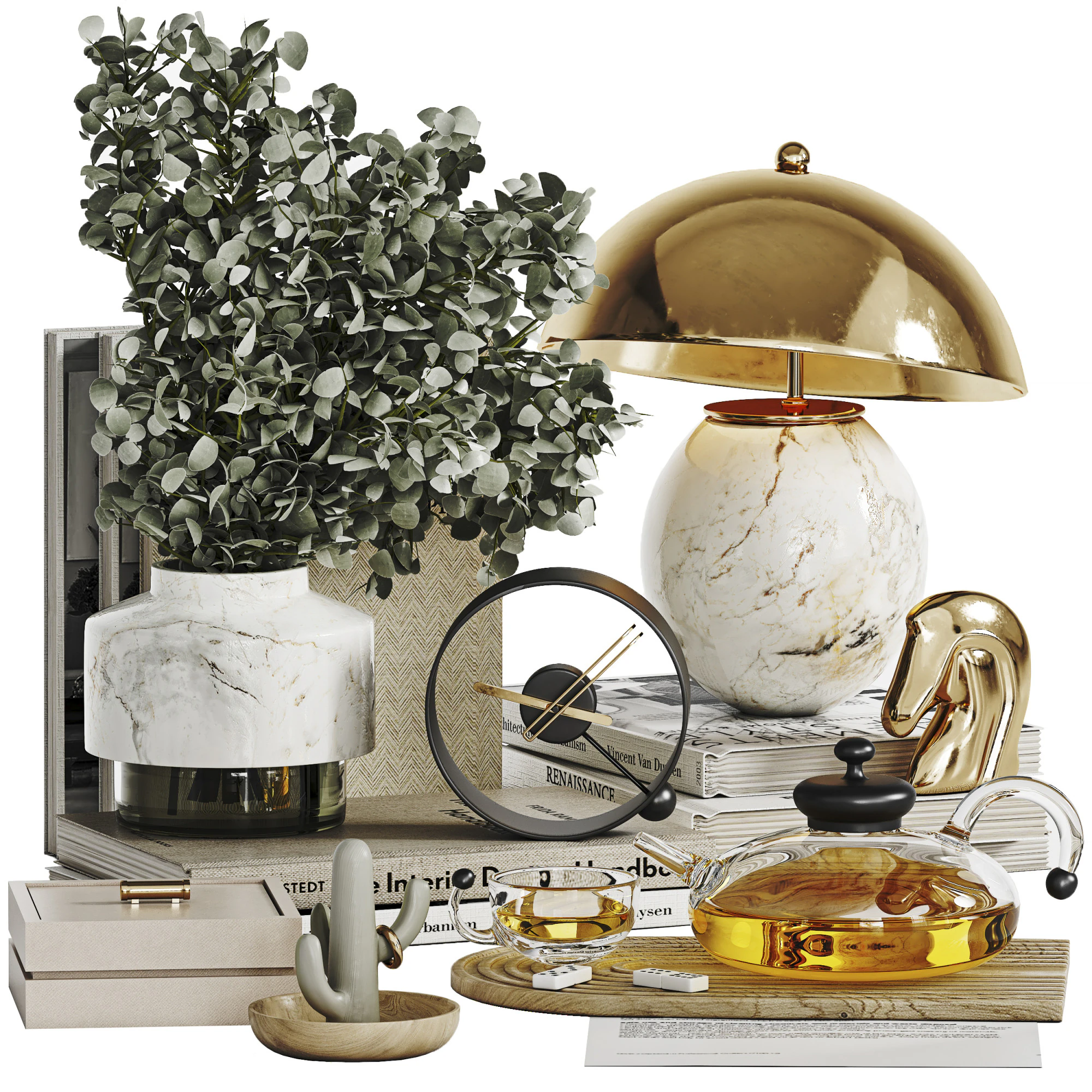 Decorative Set 31 3D Model .c4d .max .obj .3ds .fbx .stl .blend 