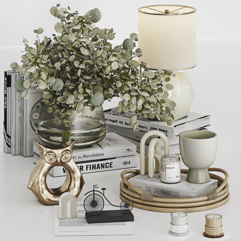 Decorative Set 35 3D Модель .c4d .max .obj .3ds .fbx .stl .blend 