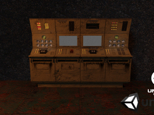 main power plant control panel 3D Model