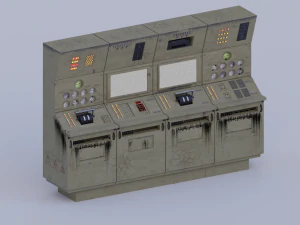 main power plant control panel 3D Model